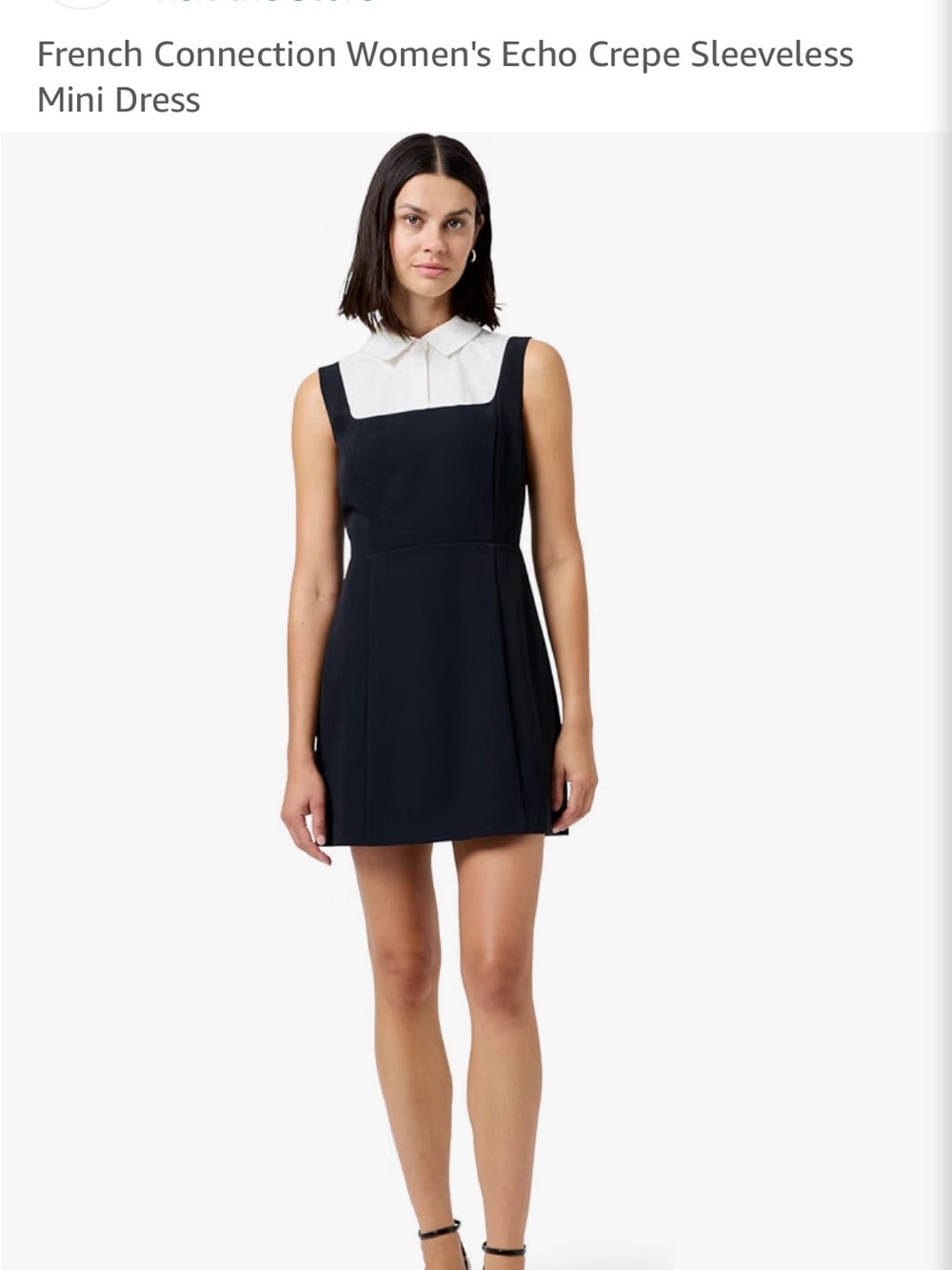French Connection Black and White Panel Dress